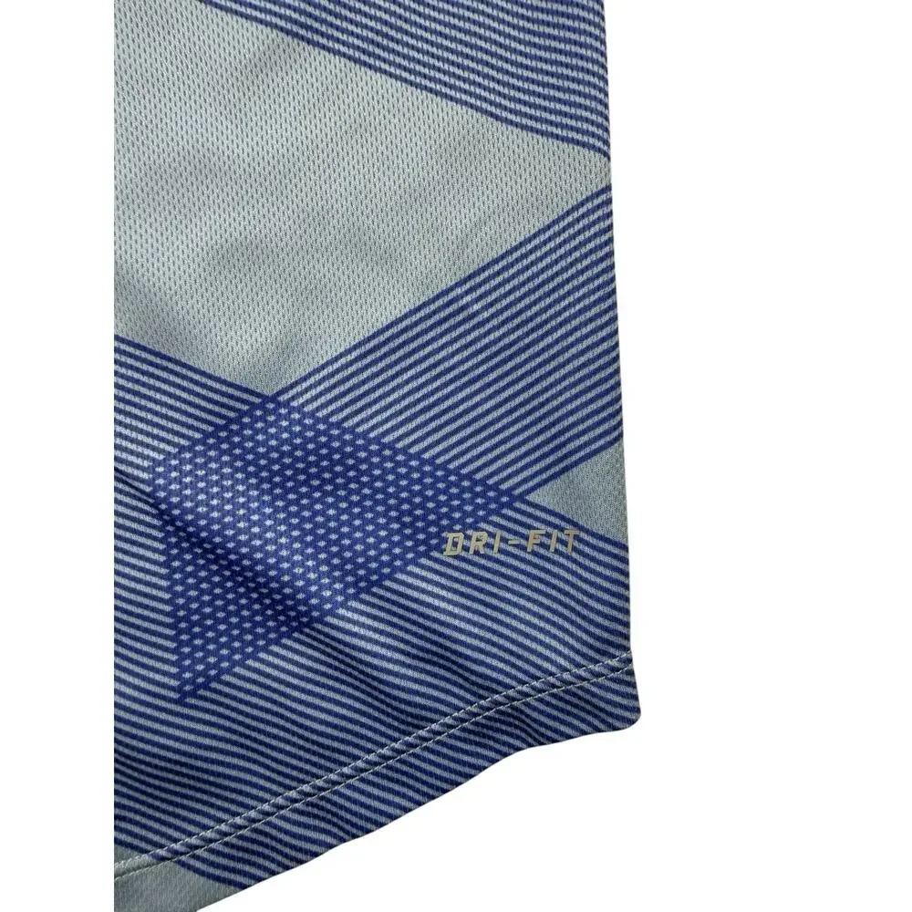 Nike Tank Top Dri Fit Geometric Blue Print Running Yoga Womens Medium